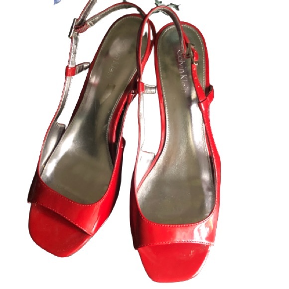 Calvin Klein Malini Wedges Red Size 6.5 - Picture 1 of 9